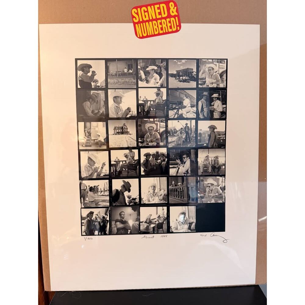 Sid Avery Collage Print James Dean "Giant" 1955 Signed & Numbered